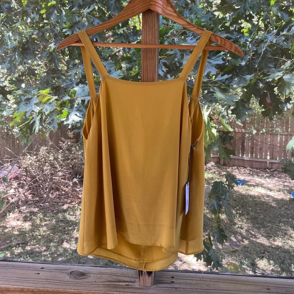 Steven Alan Women's Mustard Yellow Drapey Sleeveless Top Size S. NEW!